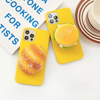 3D Funny yummy food hamburger donuts etui do telefonu OPPO Reno 4i 4Lite 4se 4f 4z 3 Z ACE2 Findx 2 Pro X2 NEO miękka silikonowa pokrywa