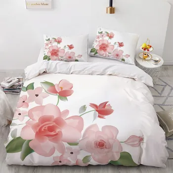3D pościel zestawy kołdry poduszki Shams pościel, komplety pościeli, Twin dwuosobowy, pokój jednoosobowy, luksusowy kwiat tekstylia do domu
