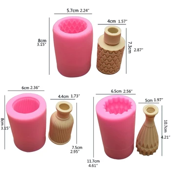 3D wazon do kwiatów Silikonowa forma Kwiat urna garnek betonowa żywica do odlewania formy narzędzia A0NF