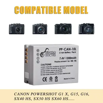 3szt NB-10L NB 10L NB10L akumulator aparatu i ładowarkę do Canon SX40 HS SX40HS SX50 HS SX50HS G1 X G1X G15 G16 SX60 HS G3X