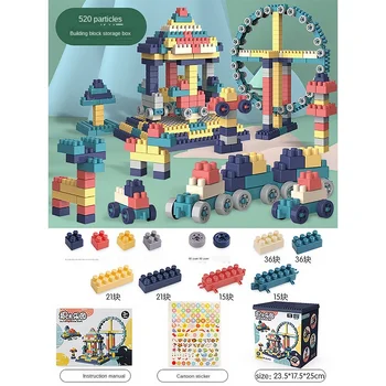 3WBOX Big Size DIY Construction Compatible Duploed Building Bricks Plastic Assembly Building Blocks Toys For Children Gift