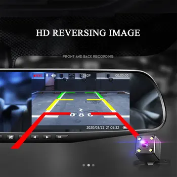 4.3 inch Car Dvrs Video Recorder Dash Cam 1080P Mirror Cam Car Dvr Camera loop Recording Motion Detection kamery cctv