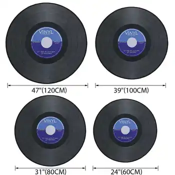 4 rodzaje dywan okrągły dywan 3D drukowane gramofonową mata maty do нескользящего domowego wystroju w sypialni i salonie