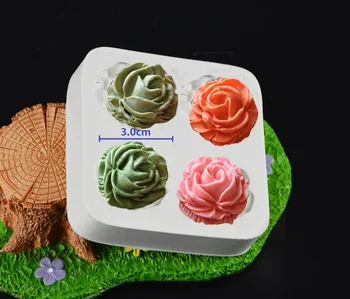 4 style 3D płynne silikonowe róże w formie do pieczenia formy fondant ciasto narzędzie czekolada cukierki, ciastka, ciasta, formy do mydła H353