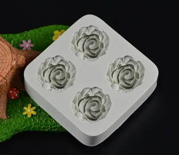 4 style 3D płynne silikonowe róże w formie do pieczenia formy fondant ciasto narzędzie czekolada cukierki, ciastka, ciasta, formy do mydła H353