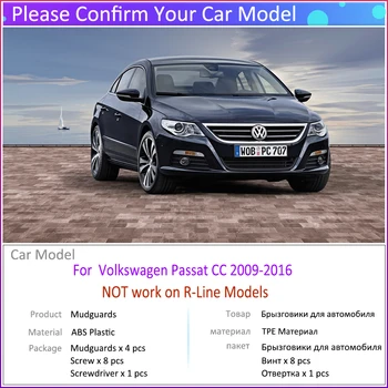 4 szt. chlapacze samochodowe do Volkswagen VW Passat CC 2009~2016 błotniki błotniki błotnik błotniki akcesoria samochodowe