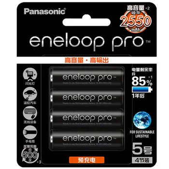 4 szt./lot Panasonic Eneloop Original Battery Pro AA 2550mAh 1.2 V NI-MH Camera latarka zabawka fabrycznie naładowane akumulatory