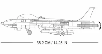 404 szt. wojskowy F-14 myśliwiec Tomcat model cegły samolot Samolot wojny twórca bloki zestawy edukacyjne zabawki dla dzieci