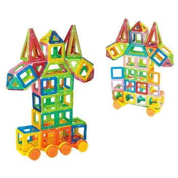 42 szt.-185 szt. mini Magnetyczny konstruktor budowa Magnes blok zestaw model budynku zabawki plastikowe zabawki edukacyjne dla dzieci, prezenty