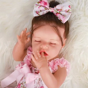 43 cm Reborn Baby Girl Todderl Girl Baby Doll realistyczny prawdziwy dotykowy pełna silikonowa obudowa dziecka dla dziecka prezent na boże Narodzenie realistyczny miękki