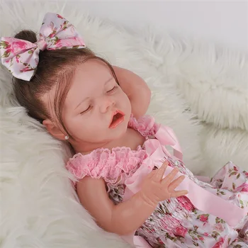 43 cm Reborn Baby Girl Todderl Girl Baby Doll realistyczny prawdziwy dotykowy pełna silikonowa obudowa dziecka dla dziecka prezent na boże Narodzenie realistyczny miękki