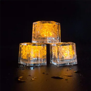 48 sztuk LED Ice Cubes Light Multicolor LED Liquid Sensor Ice Cubes Lamp LED Glow Light Up for Bar Club Wedding Party Champagne