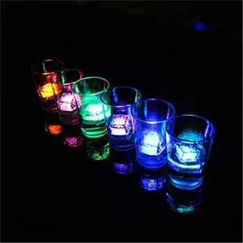 48 sztuk LED Ice Cubes Light Multicolor LED Liquid Sensor Ice Cubes Lamp LED Glow Light Up for Bar Club Wedding Party Champagne