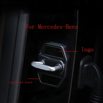 4szt zamek drzwi samochodu pokrywka, dla Mercedes E-class E300L E260L GLCC260L C klasy C200 GLB ochraniacz drzwi samochodu