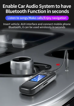5.0 urządzenie nadawczo-odbiorcze Bluetooth USB adapter Aux komputer głośnik samochód Hands Free HGKJ 2020NEW