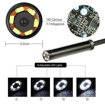 5.5 mm 2m Objektiv Endoscop HD 480p USB OTG Schlange Endoskop Wasserdicht Inspektion Rohr Endoskop Kamera für Android Telefon Pc