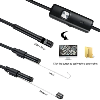 5.5 mm 2m Objektiv Endoscop HD 480p USB OTG Schlange Endoskop Wasserdicht Inspektion Rohr Endoskop Kamera für Android Telefon Pc