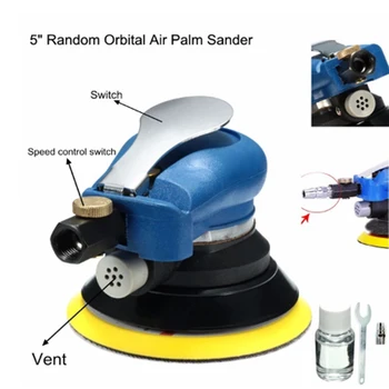 5-calowy powietrza przechwytywanie losowe orbital palmowy sanders 125 mm powietrza ręczne elektronarzędzie polerska panel