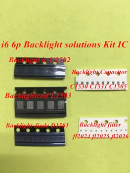 5 kpl. (50 szt.) dla iPhone 6, 6plus Backlight solutions Kit IC U1502+cewka L1503+dioda D1501+kondensator C1530 31 C1505 filtr FL2024-26