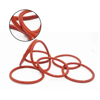 5 szt./lot czerwone instalacjami pierścień silikonowy o-ring uszczelka o grubości 4 mm OD48/50 mm gumowy pierścień uszczelniający uszczelki uszczelki sanitarna tkaniny