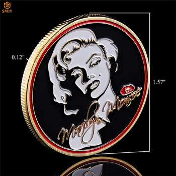 5 szt./lot słynna hollywoodzka gwiazda filmowa USA Marilyn Księżyc złota gwiazda pamiątka token moneta kolekcjonerska wartość