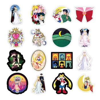 50/100 szt. Sailor Moon walizka naklejka cute cartoon Woda Lód Księżyc wózek etui komputerowe naklejki dla dzieci dziewczynka prezent zabawki