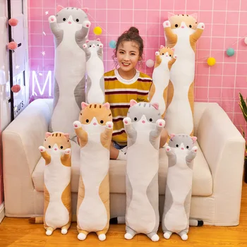 50-130 cm wydłużyć pluszowe zabawki kot zwierzę słodkie poduszki biuro przerwa na sen sypialnia poduszka kanapa poduszka dzieci miękkie prezent lalki