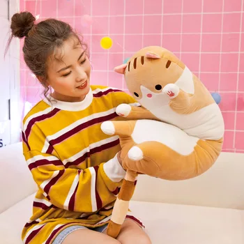 50-130 cm wydłużyć pluszowe zabawki kot zwierzę słodkie poduszki biuro przerwa na sen sypialnia poduszka kanapa poduszka dzieci miękkie prezent lalki