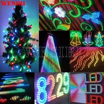 50 szt./lot 12 mm WS2811 2811 IC led RGB pikseli moduł światła wiersza IP68 5 W dla reklamy/święta/boże Narodzenie