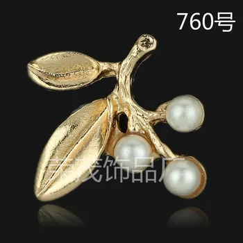 50 szt./lot 21x23 mm kolor złoty gałęzie arkusz z imitacji pereł urok DIY biżuteria handmade dostawy darmowa wysyłka Hurtowa