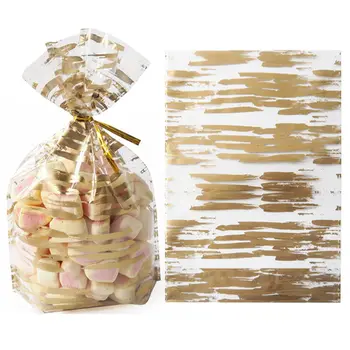 50 szt. ogromny pióropusz plastikowy worek ślub prezent Świąteczny worek Ślub Urodziny ciasteczka czekoladowe cukierki torby owinąć torby wystrój domu