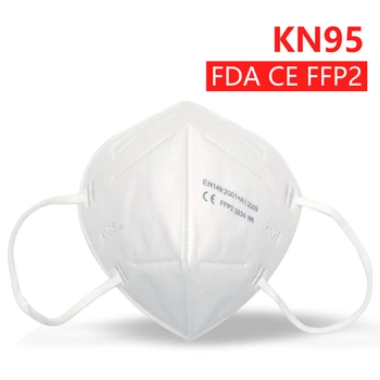 50 sztuk wielokrotnego użytku maski KN95 ce certyfikowane maski ochronne FFP2 5 warstw maski KN95 dorosły ponownie używany маскерин