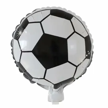 50szt 10 cali piłka nożna folia aluminiowa balon piłka nożna metalowy bopet czarny biały balony dekoracje na Urodziny dostawy