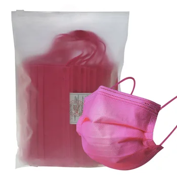 50szt/worek różowo-czerwona jednorazowa maska dla dorosłych, zestaw ochrony filtr, trójwarstwowa oddychająca stopiona tkaniny z ушным szydełku maska dla dorosłych