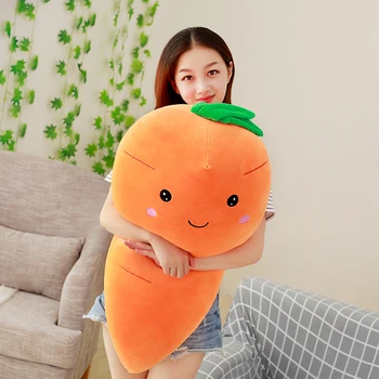 55/75/95 cm kreatywny realistyczna warzyw pluszowe zabawki nadziewane marchwi wróble rośliny lalka super miękka poduszka wspaniały prezent dla dziewczyny i dziecka