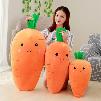55/75/95 cm kreatywny realistyczna warzyw pluszowe zabawki nadziewane marchwi wróble rośliny lalka super miękka poduszka wspaniały prezent dla dziewczyny i dziecka