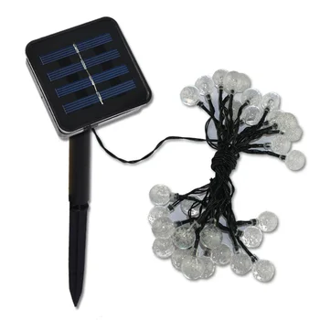 5M 20Lights Crystal Ball Solar Powered 8 trybów LED String Lights wodoodporny Odkryty ogród patio lampa oświetlenia dekoracji