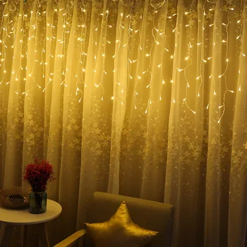 5M Christmas Garland LED Curtain jest sopel String Lights Droop 0.4-0.6 m AC 220V Garden Street Outdoor Decorative Holiday Lights