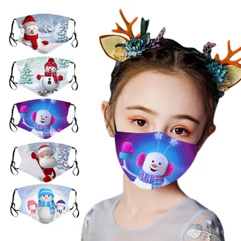 5szt moda Kartki Maska dzieci kreskówka drukowanych wielokrotnego użytku do prania odkryty oddychająca bawełna maska do twarzy mascarillas