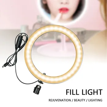 6/8/10Inch Protable Led Selfie Ring Light For Youtube Live Video Streaming Studio Dimmable Photographic Lighting With USB Cable
