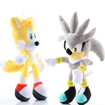 6 styl śmieszne 28 cm Sonic pluszowe zabawki lalka czarny niebieski cień Sonic miękkie miękkie miękkie zabawki dla dzieci, prezenty dla dzieci