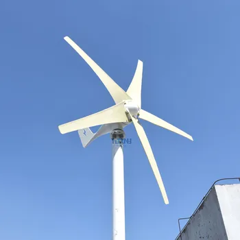 600W 12V 24V pozioma turbina wiatrowa do użytku domowego z regulatorem MPPT(boost)