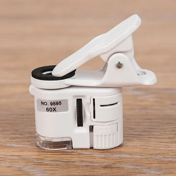 60X mini lupa przenośny wielofunkcyjny uniwersalny zacisk typu mikroskop z podświetleniem led i UV detektor podróbki kamery