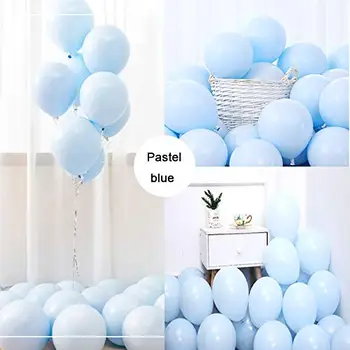60шт partia pastel niebieskie balony makaronu cukierki kolorowe lateksowe balony na urodziny wesela, zaręczyn, rocznic Świąt bożego narodzenia