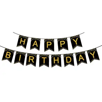 63 szt. czarne złoto Dot Бронзируя papieru jednorazowe naczynia zestaw Urodzinowe dekoracje na imprezy dla dzieci dla dorosłych 30/40-th partii dostawy