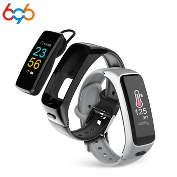 696 BY51 słuchawki Bluetooth inteligentne bransoletka monitor rytmu serca, ciśnienia tętniczego krwi inteligentne bransoletka fitness Sport tracker 2 w 1 grupie