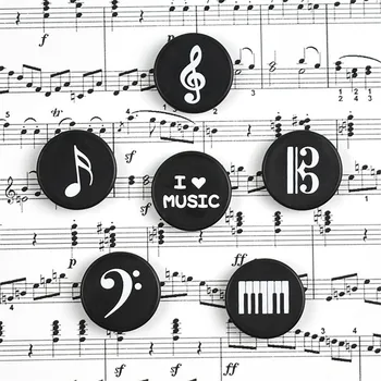 6szt muzyka magnetyczny Push Pin klip plastikowy Magnes Thumbtack lodówka mapa dekoracji biura ogłoszeń Булавочная klamra papeterii