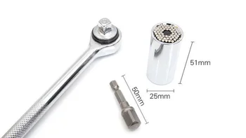 7-19mm Uniwersalny klucz uchwyt z grzechotką gniazdka zestaw wielofunkcyjny wiertarka adapter samochodu narzędzia ręczne zestaw naprawczy śrubokręt
