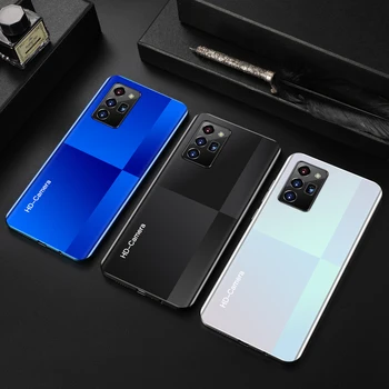 7,3-calowy pełny ekran smartphone Note20 Plus 8-rdzeniowy 128/256 GB Android 10 Face ID Dual Camera 5G Network Smart Mobile Cell Phone