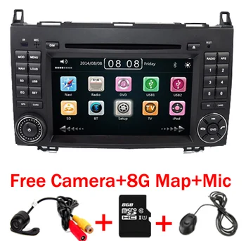 7-calowy ekran dotykowy samochód odtwarzacz DVD dla Mercedes-benz B200 W169 A160 Viano Vito GPS NAVI RADIO BT 3G radio RDS, USB, SD Map